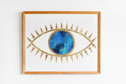 Blue Evil Eye Print by Gert & Co