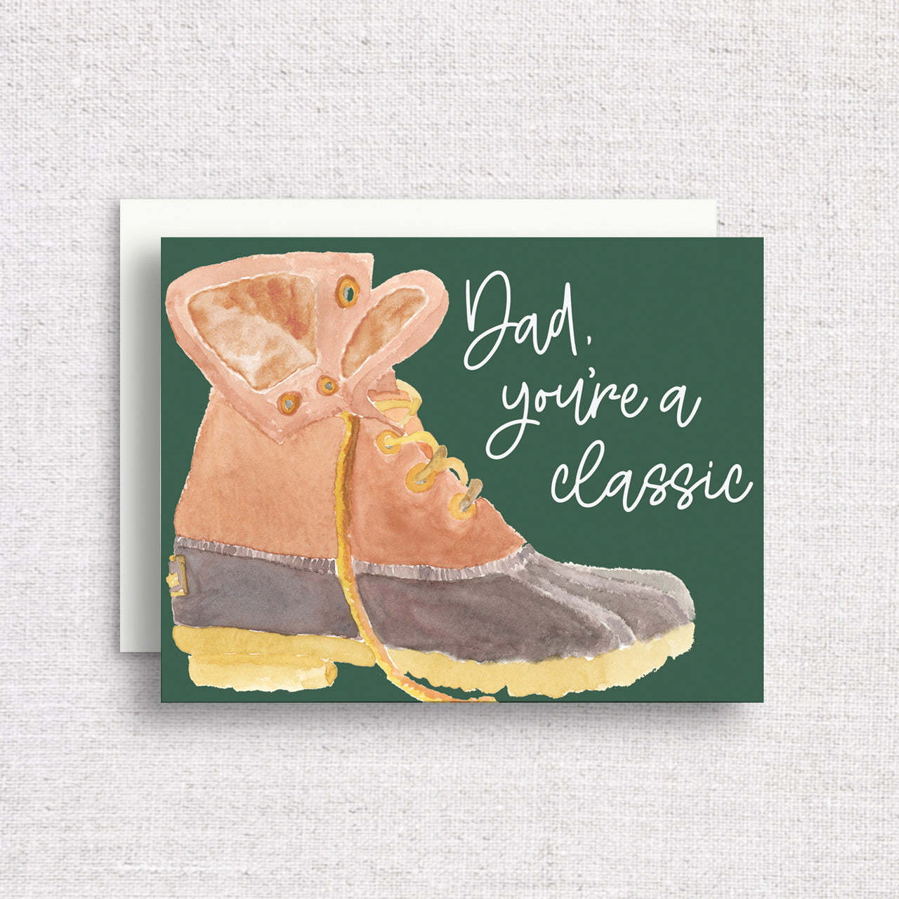 'Dad, You're a Classic' Bean Boot Greeting Card