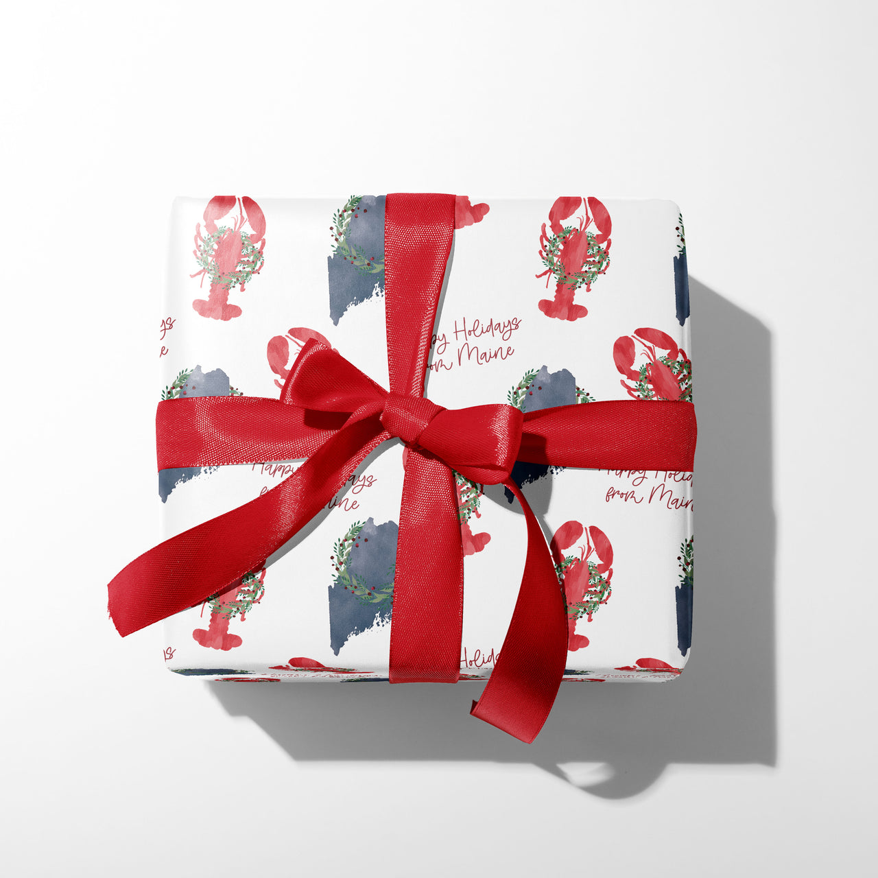 Maine Holiday Lobster Gift Wrap by Gert & Co