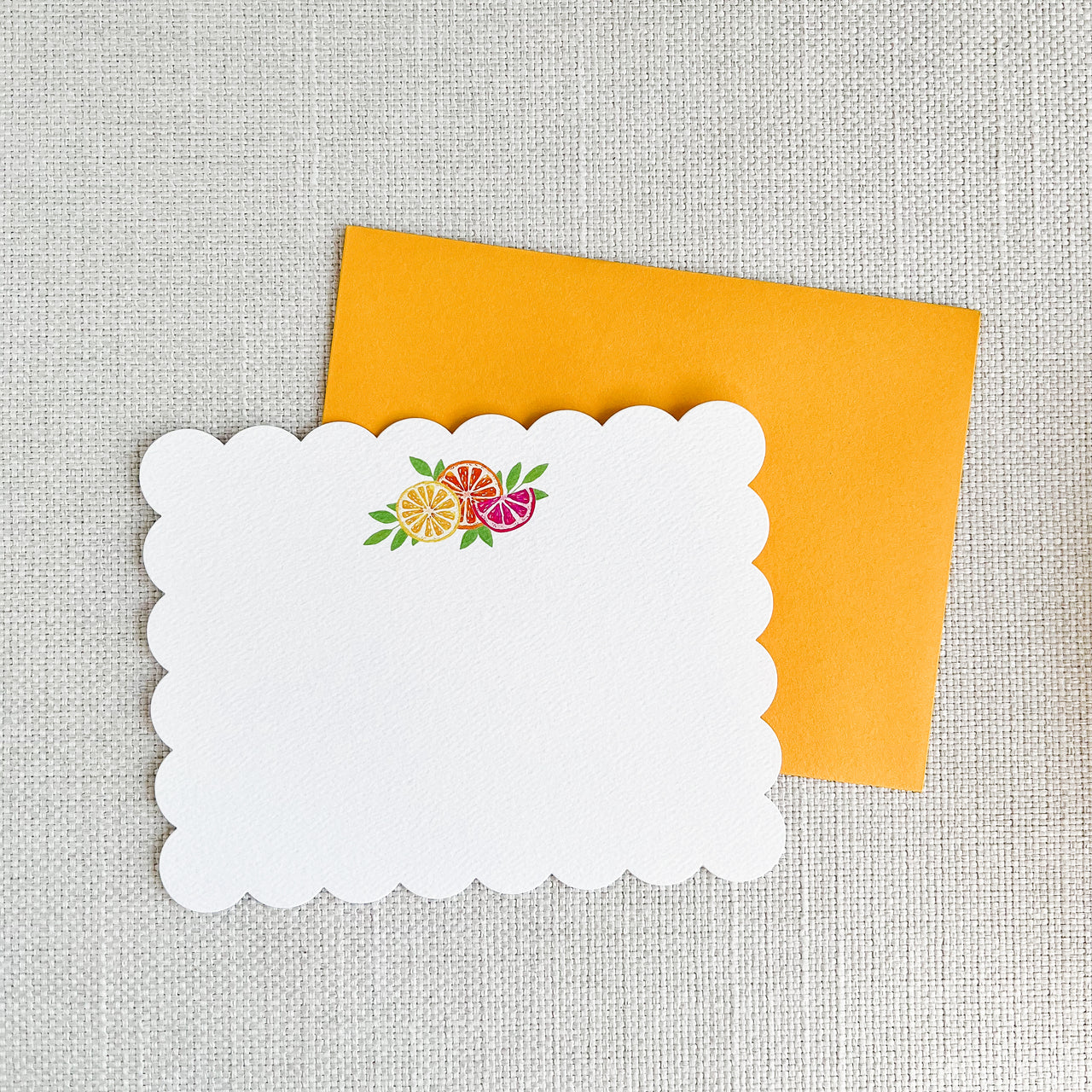 Bright Citrus & Oranges Note Card Set