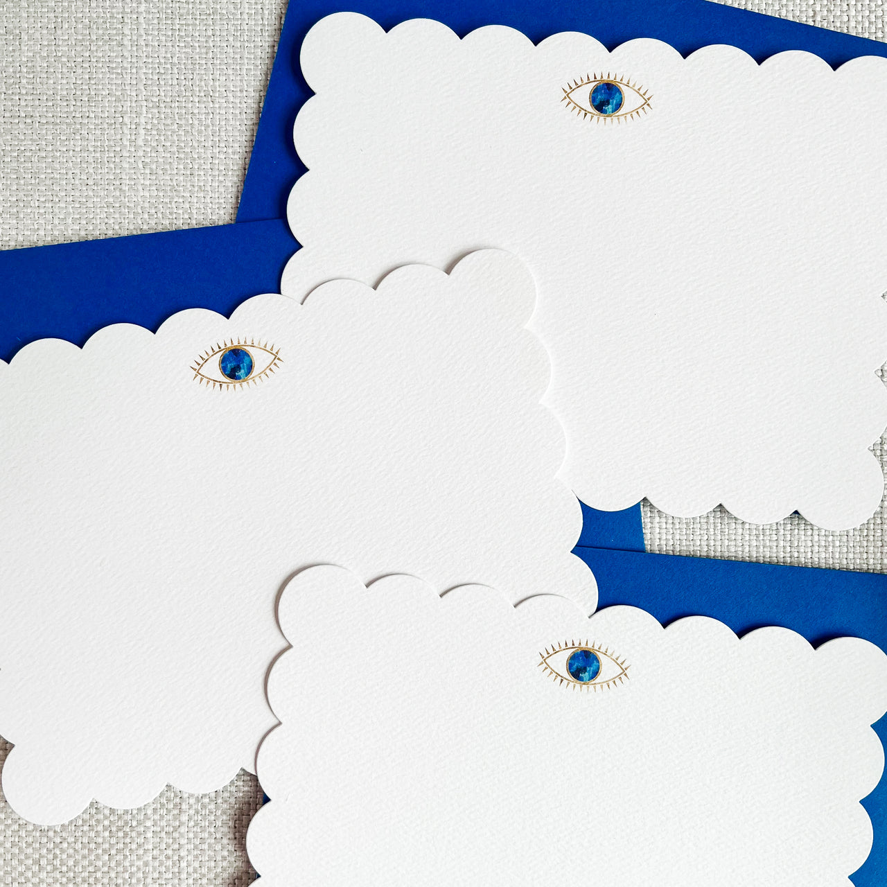Blue Evil Eye Note Card Set