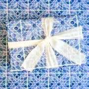 Blue Watercolor Moroccan Tile Gift Wrap by Gert & Co