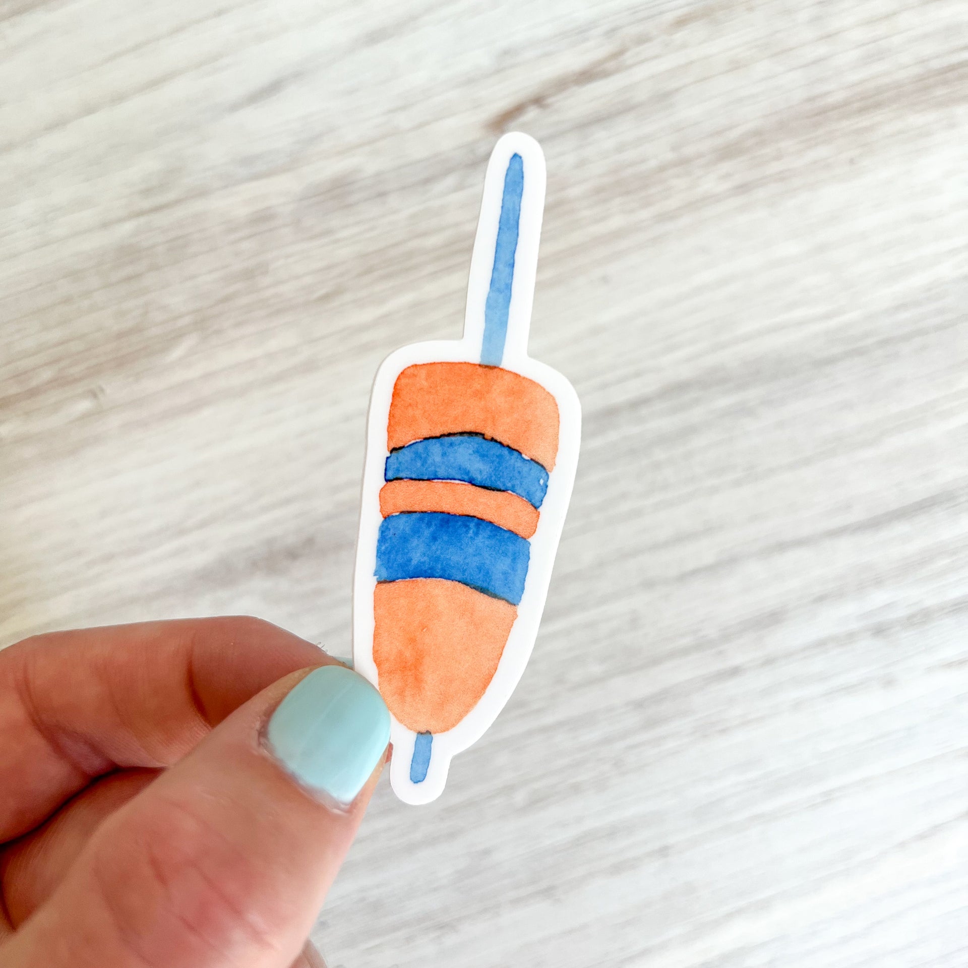 Orange and Navy Buoy Sticker