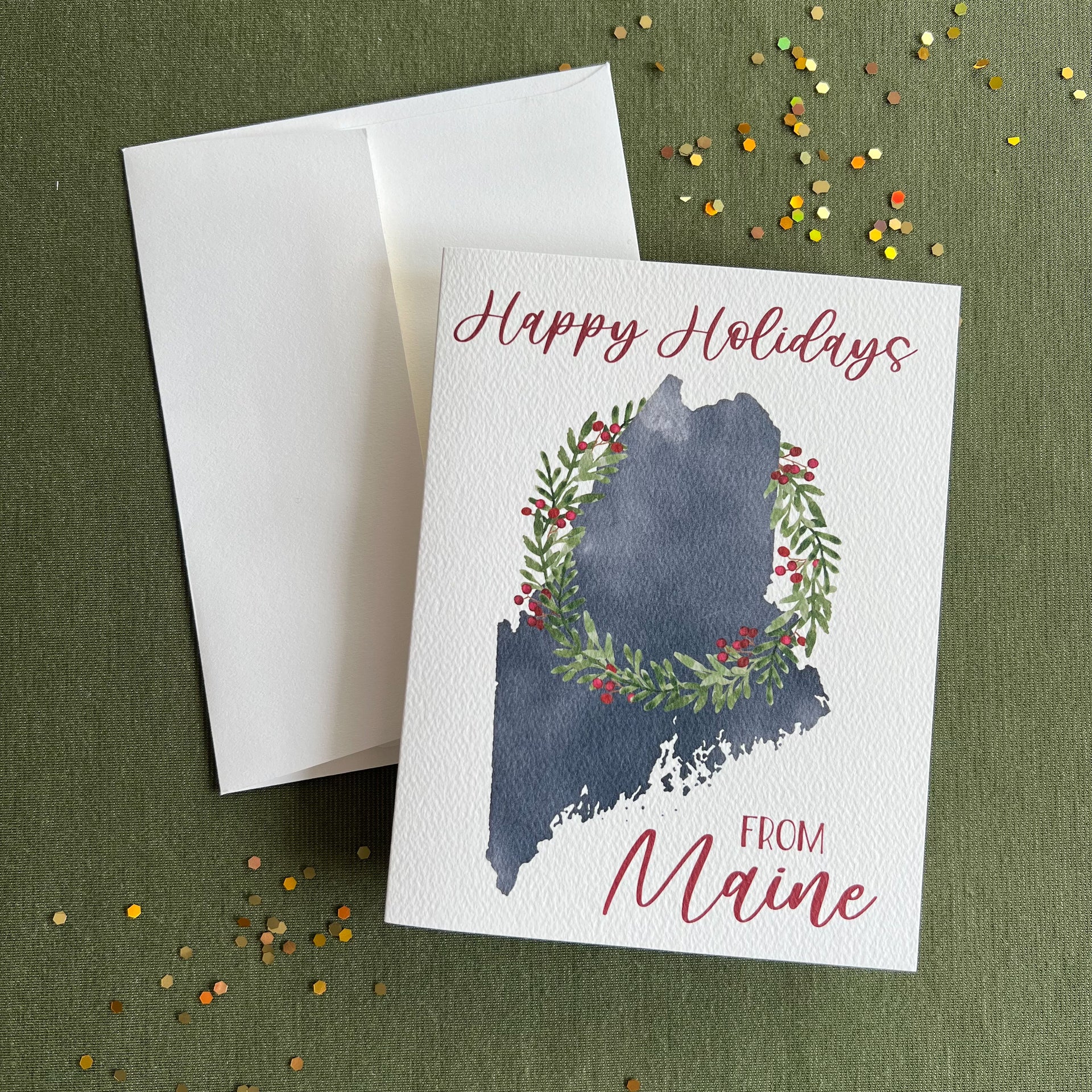 Happy Holidays from Maine Greeting Card