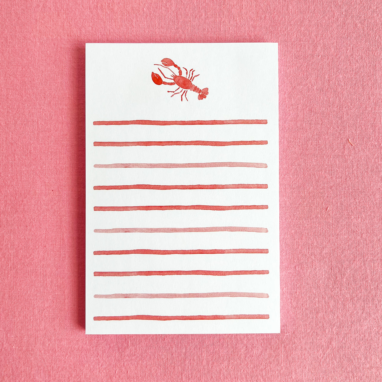Watercolor Lobster Notepad by Gert & Co
