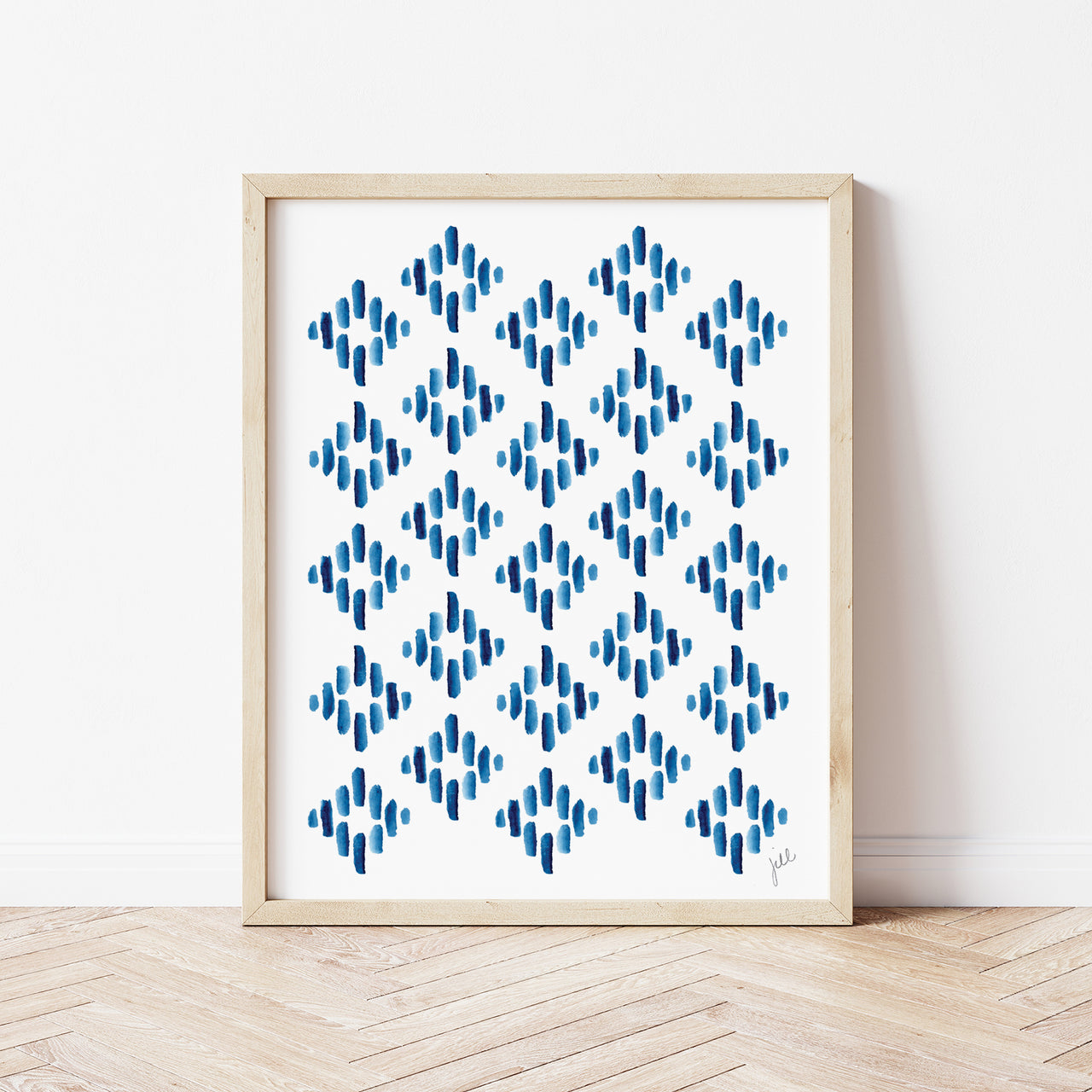 indigo ikat art print by gert and co