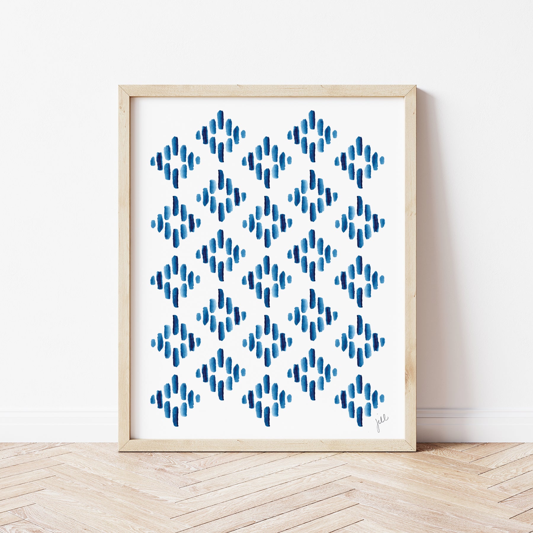 indigo ikat art print by gert and co
