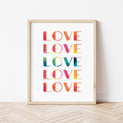 Rainbow Love Print by Gert & Co