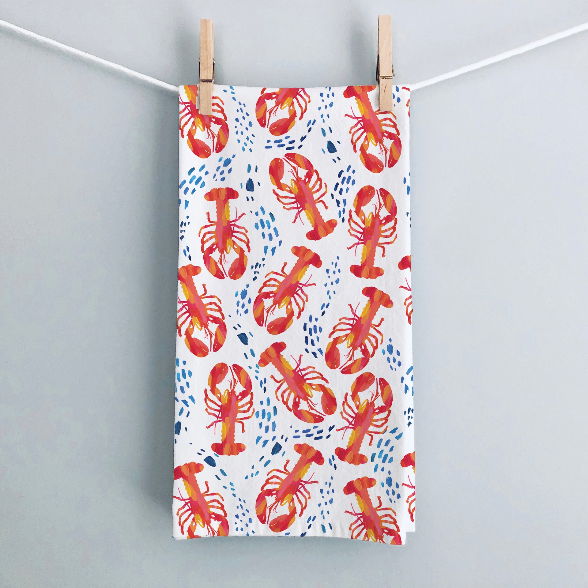 Lobsters in the Surf Tea Towel by Gert & Co