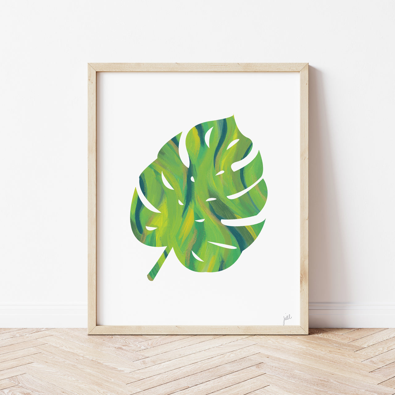 Original Monstera Leaf Art Print by Gert and Co