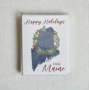 Happy Holidays from Maine Greeting Card, Set of 6