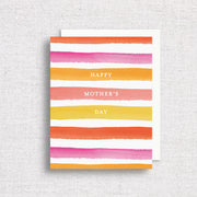 Mother's Day Watercolor Stripes Greeting Card by Gert & Co