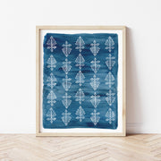 Navy and White Block Print Artwork by Gert and Co
