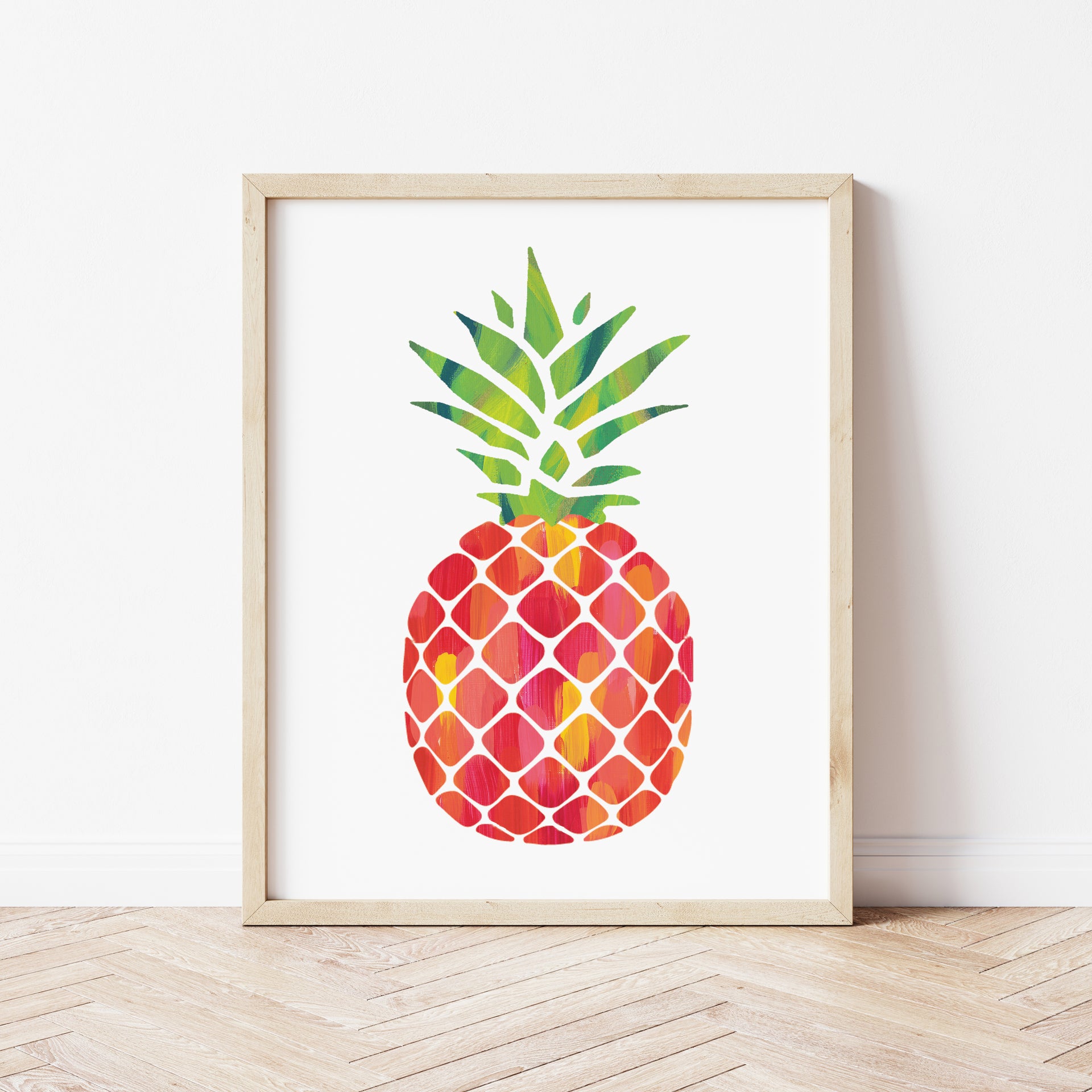 pink pineapple art print by gert and co