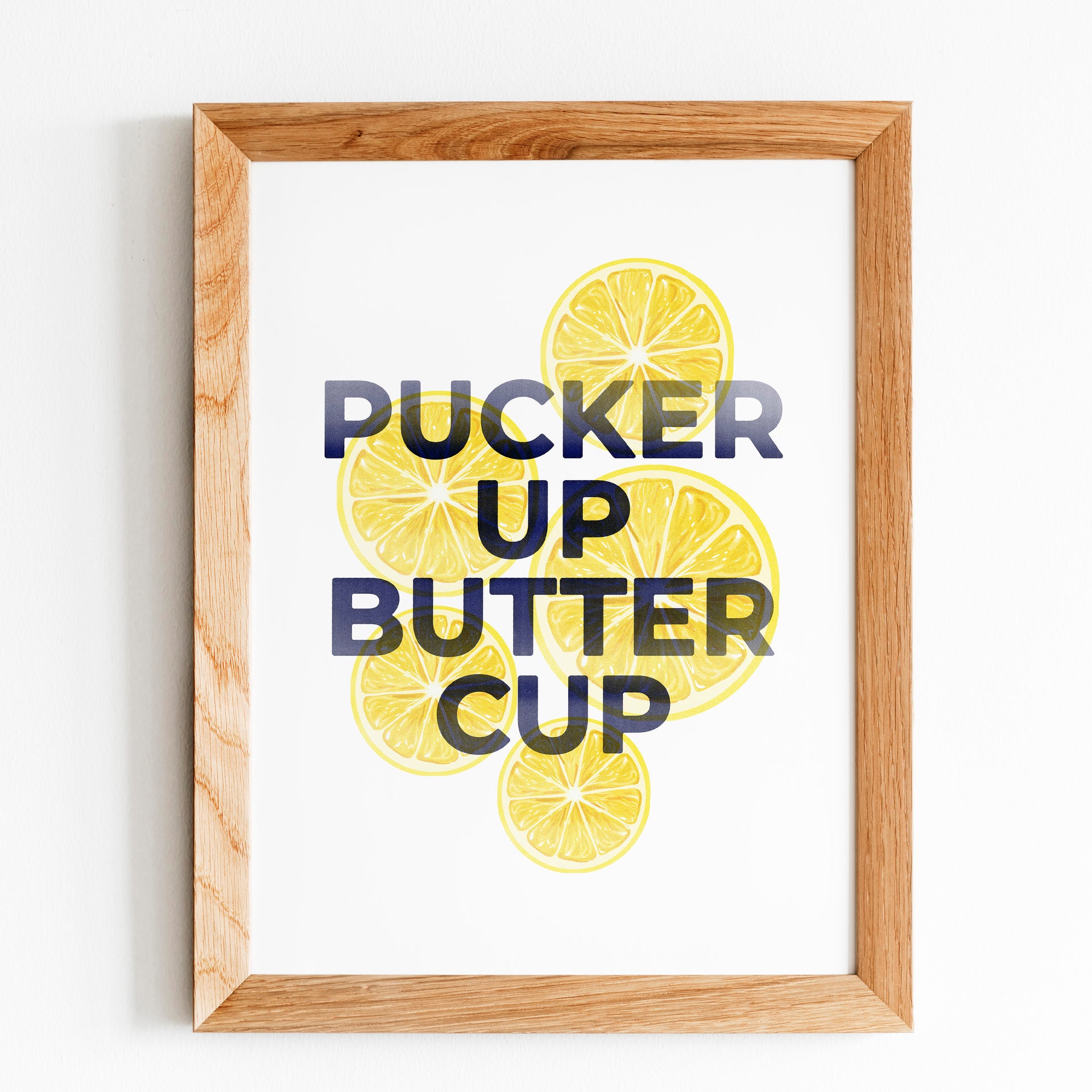 Lemon Pucker Up Buttercup Print by Gert & Co