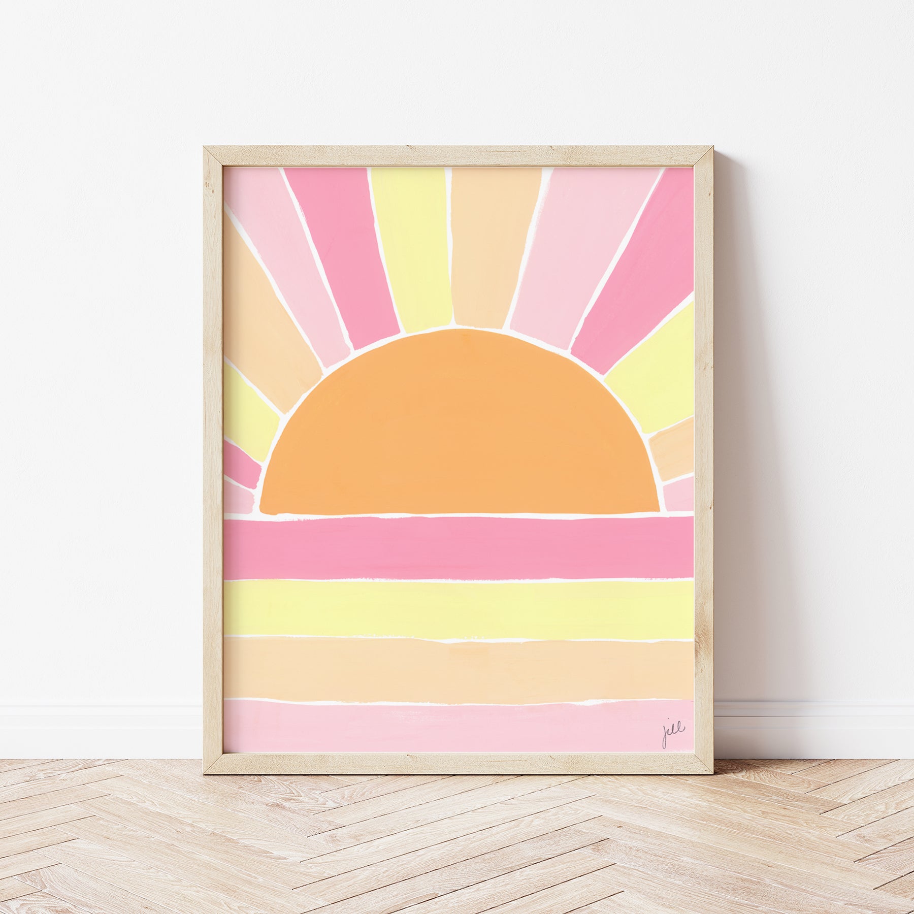 Retro Sun Art Print by Gert and Co