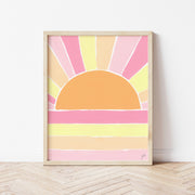 Retro Sun Art Print by Gert and Co