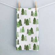 Watercolor Forest Trees Tea Towel by Gert & Co