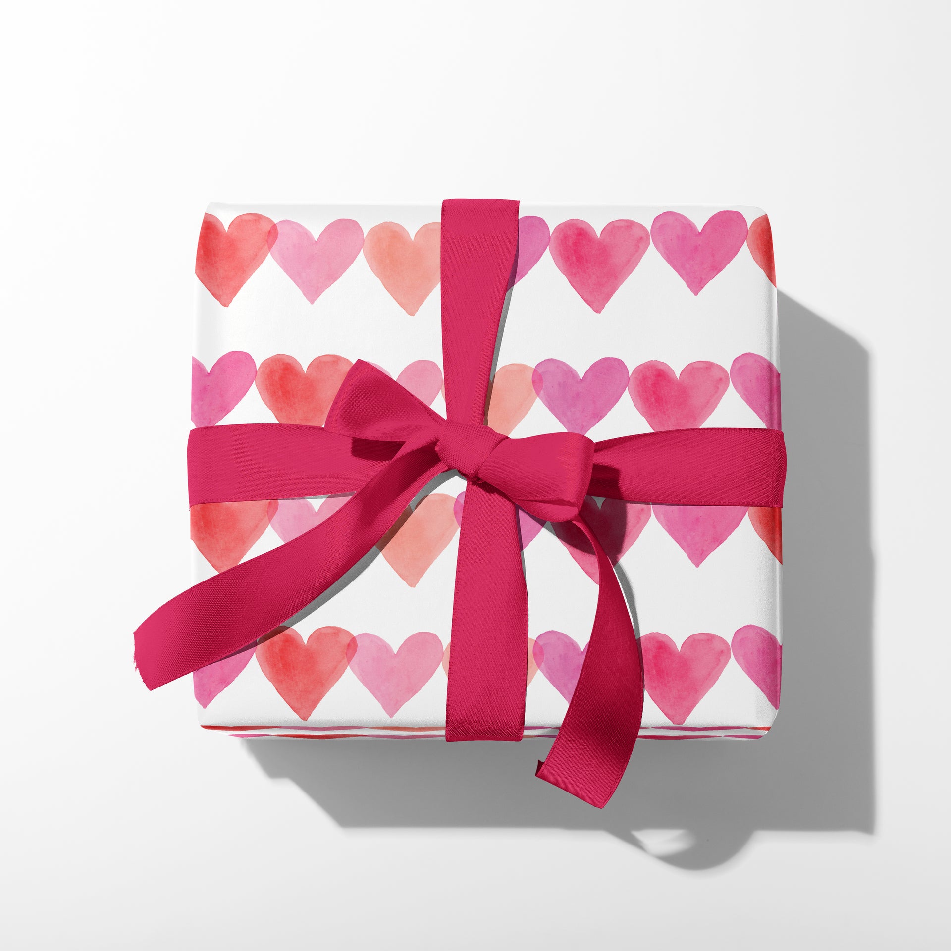 Watercolor Hearts Gift Wrap by Gert & Co