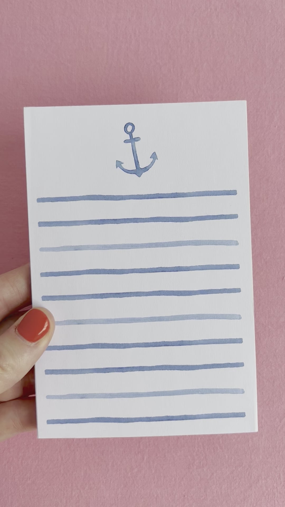 watercolor anchor notepad video