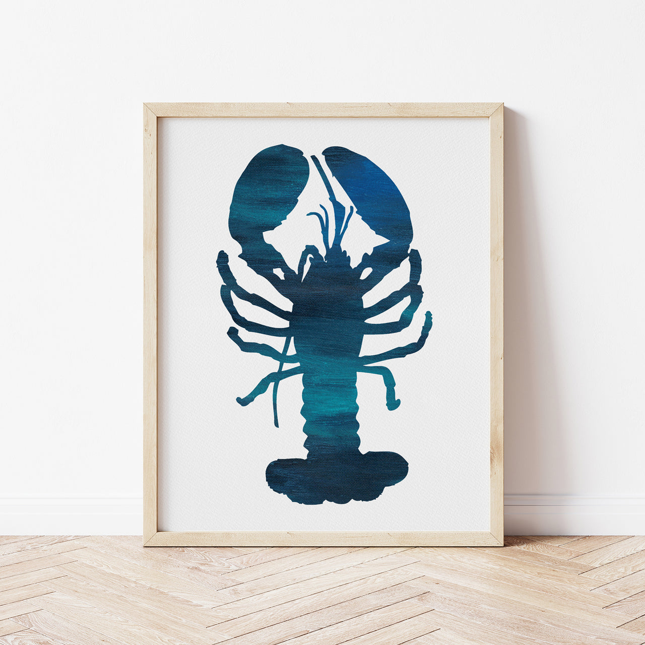 Blue lobster art print by Gert & Co