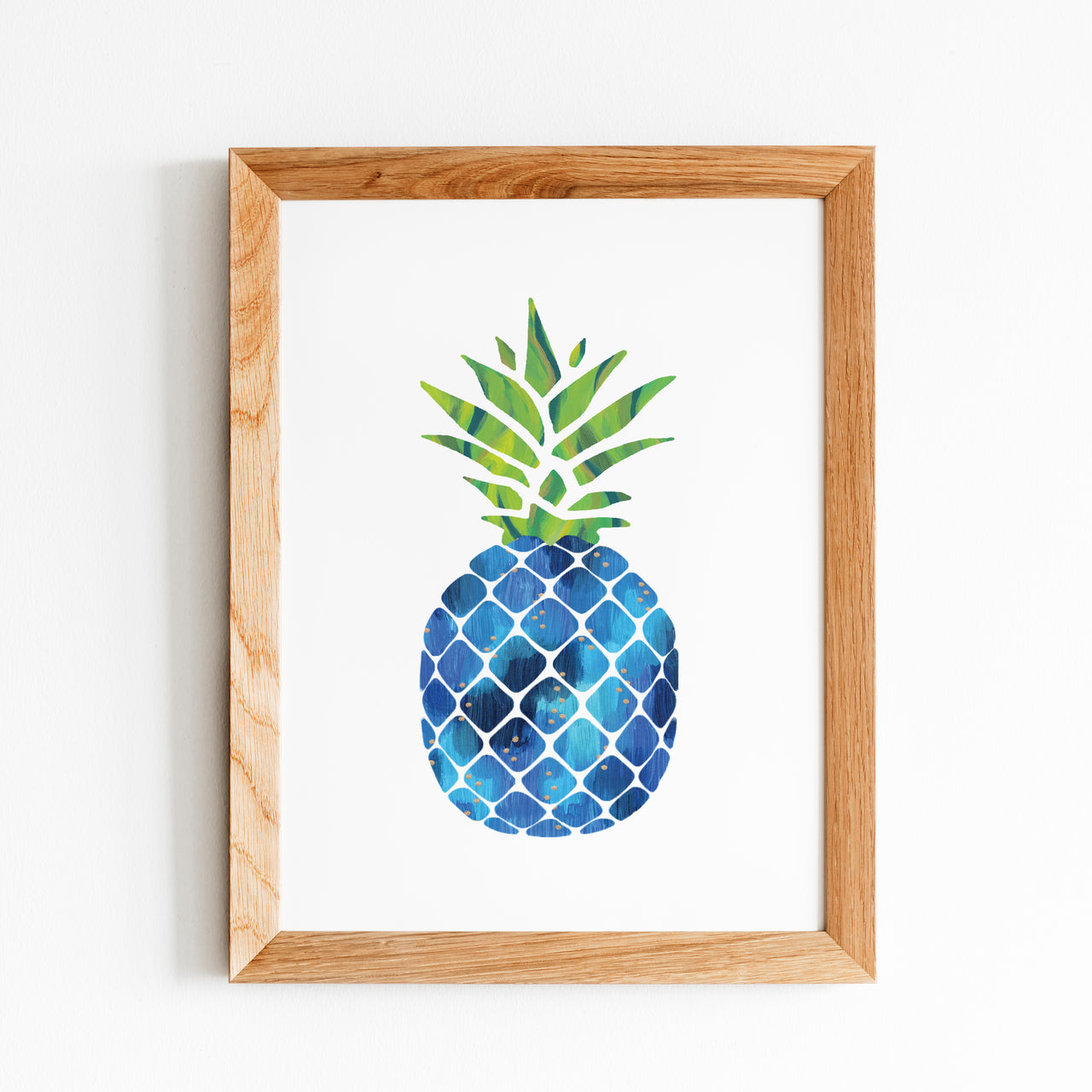 Blue Pineapple Art Print by Gert and Co