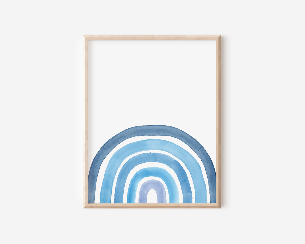Blue Watercolor Rainbow Art Print by Gert & Co