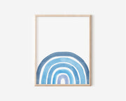 Blue Watercolor Rainbow Art Print by Gert & Co