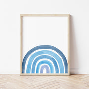 Blue Watercolor Rainbow Art Print by Gert & Co