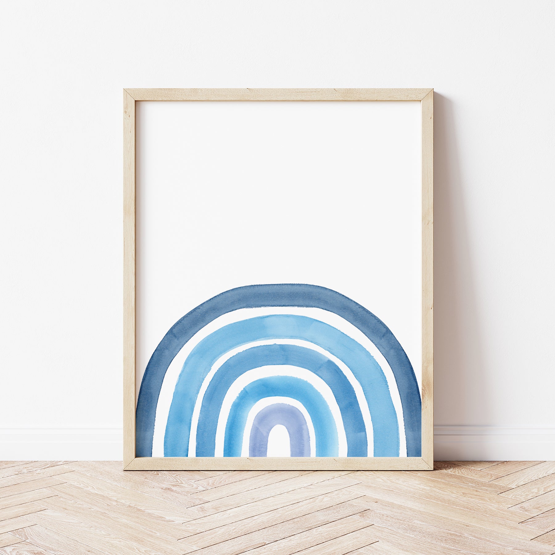 Blue Watercolor Rainbow Art Print by Gert & Co