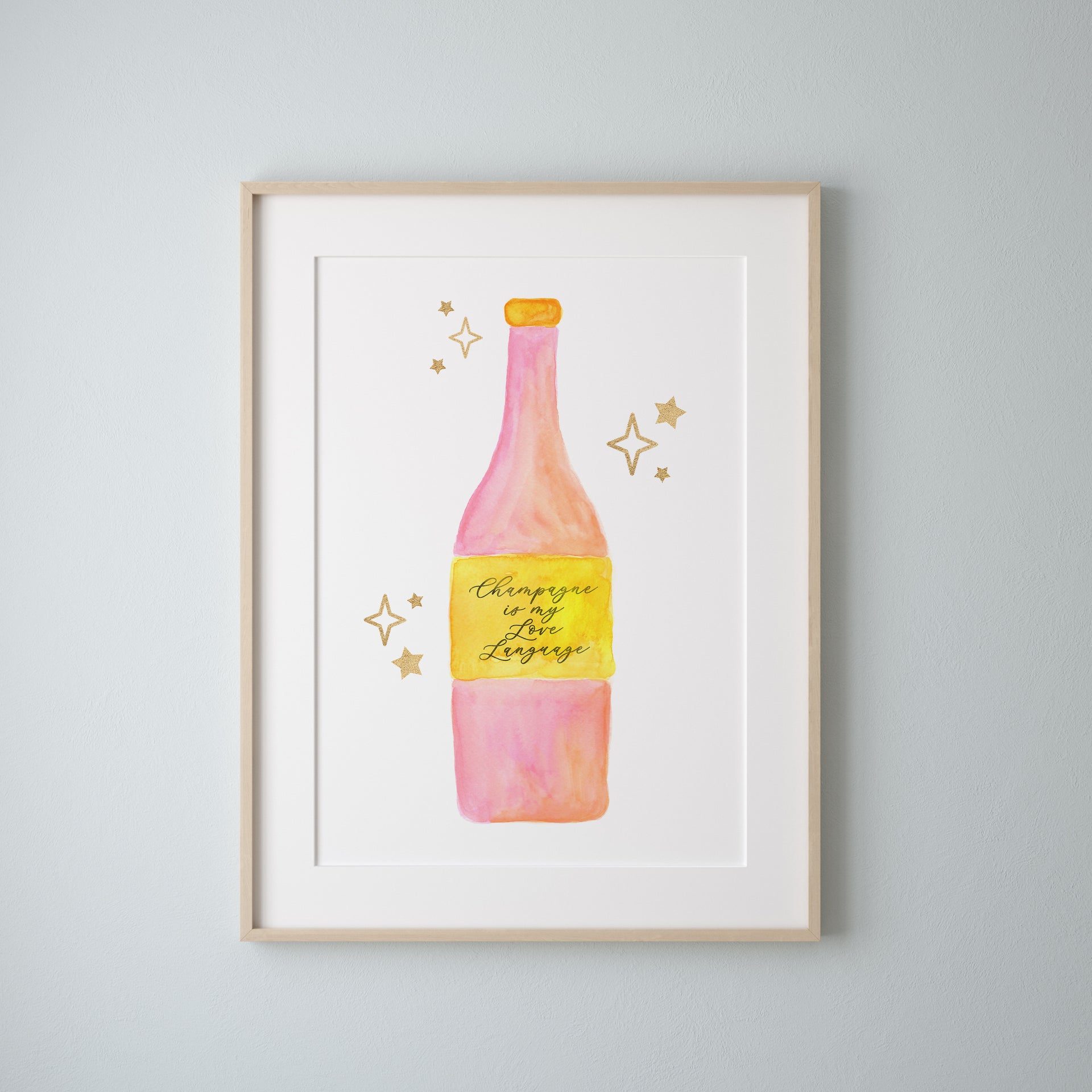 Champagne Is my Love Language Art Print by Gert & Co