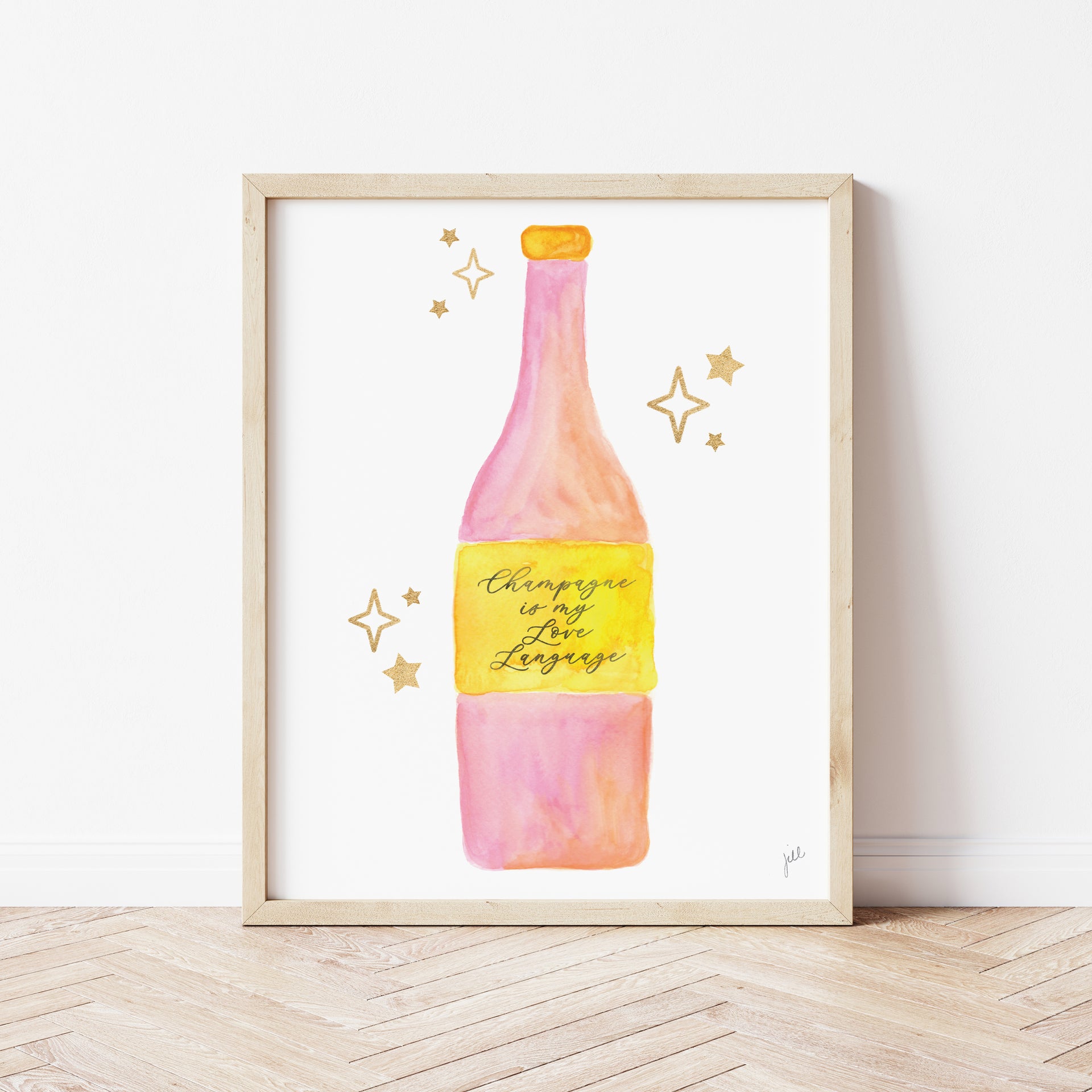 Champagne Is my Love Language Art Print by Gert & Co