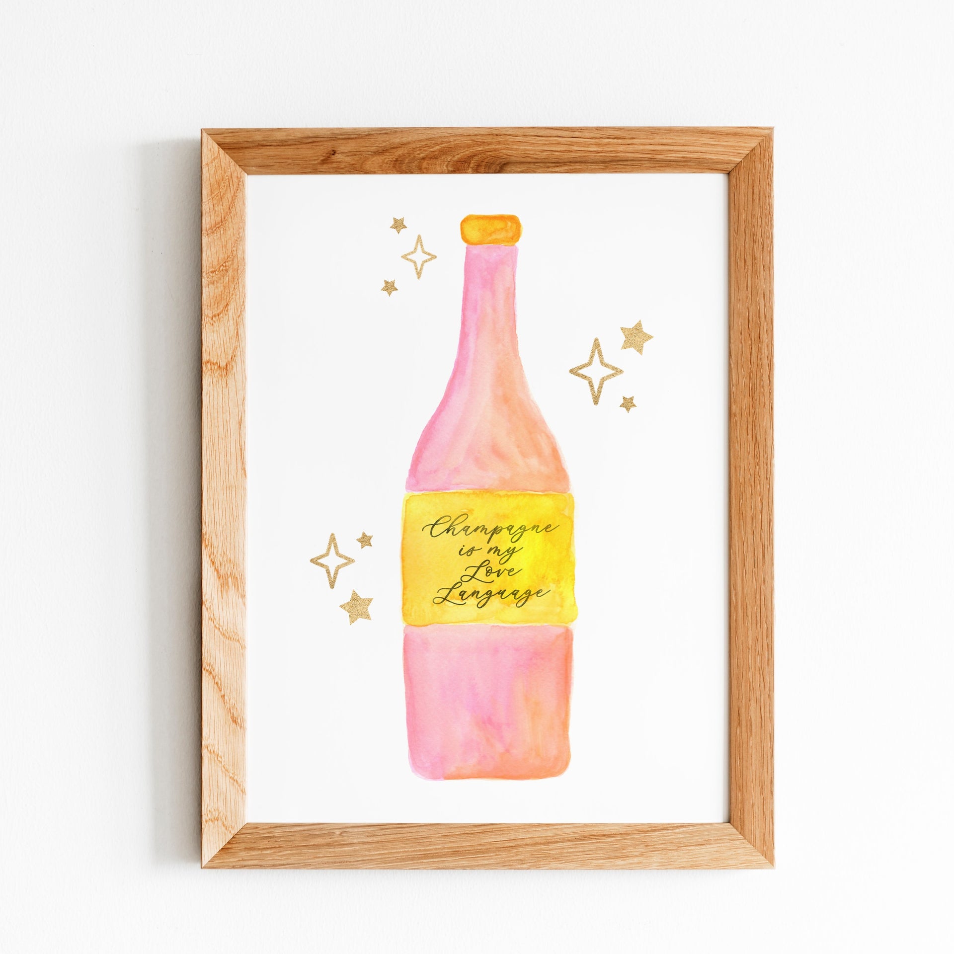 Champagne Is my Love Language Art Print by Gert & Co