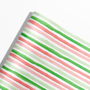 Watercolor Christmas Stripes Gift Wrap by Gert & Co