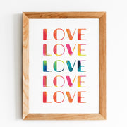 Love Rainbow Print Framed by Gert & Co