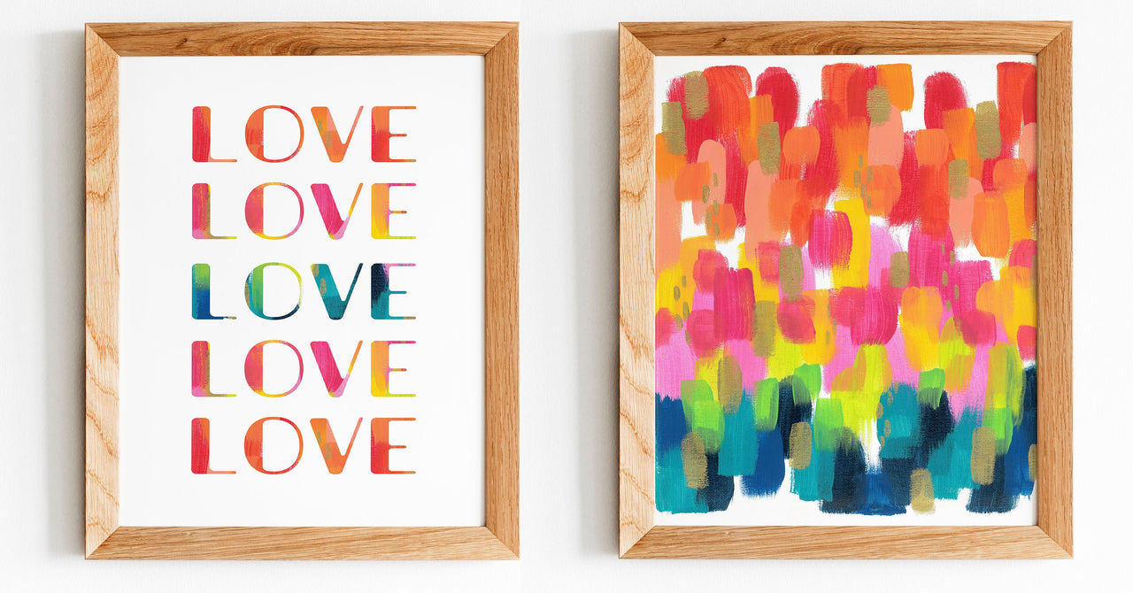 Rainbow and Love Print Set by Gert & Co