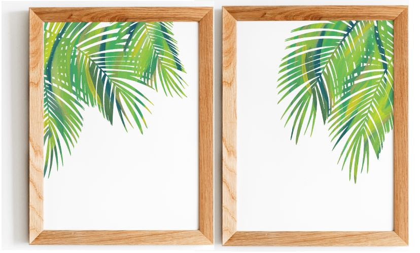 Tropical Palm Leaves Print Set by Gert & Co