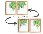 Tropical Palm Leaves Print Set Hanging Options by Gert & Co
