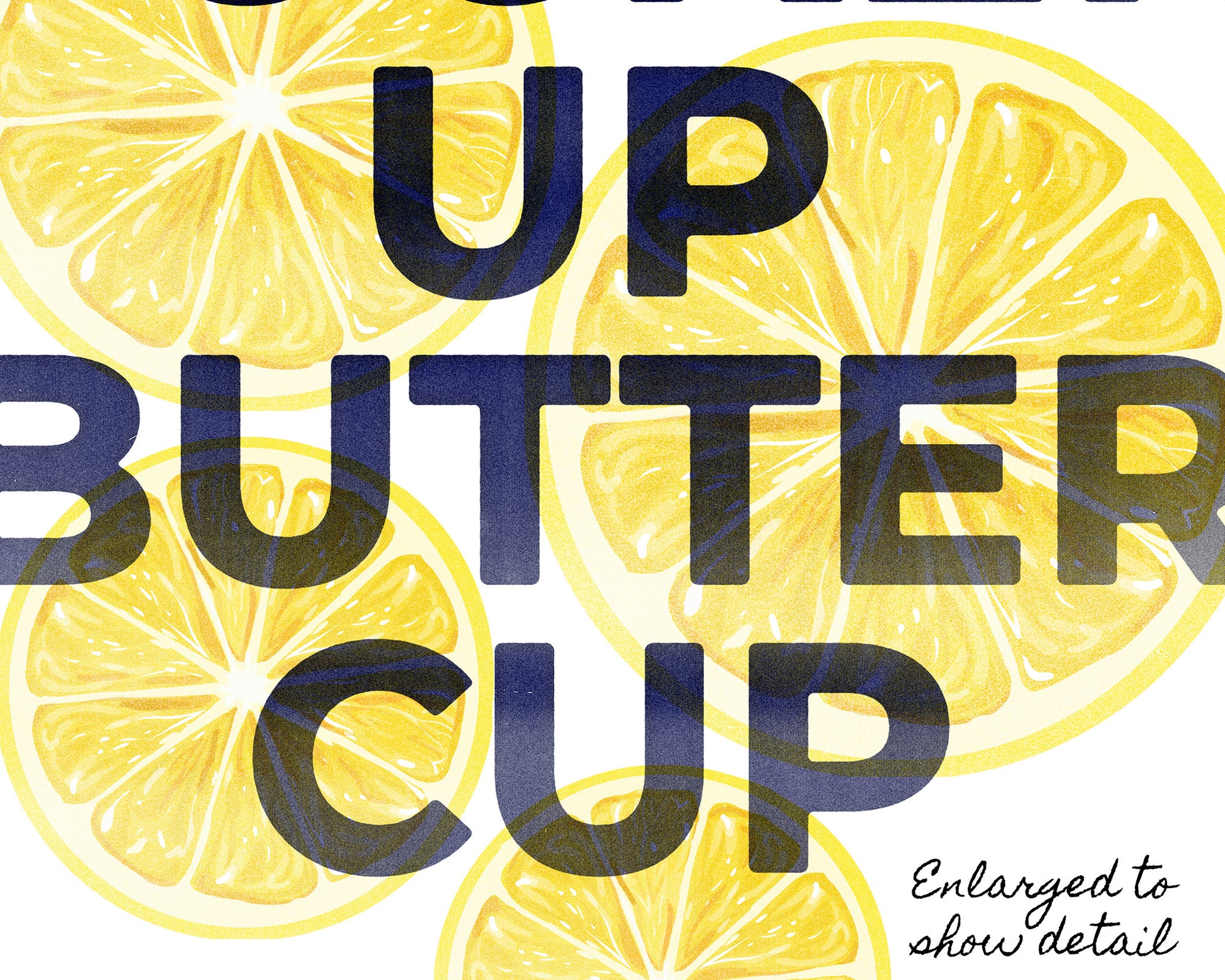 Lemon Pucker Up Buttercup Print Detail Imageby Gert & Co