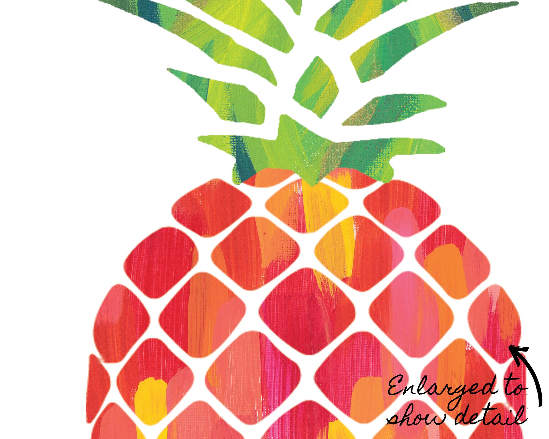 Bright Pink Pineapple Print Detail Image by Gert & Co