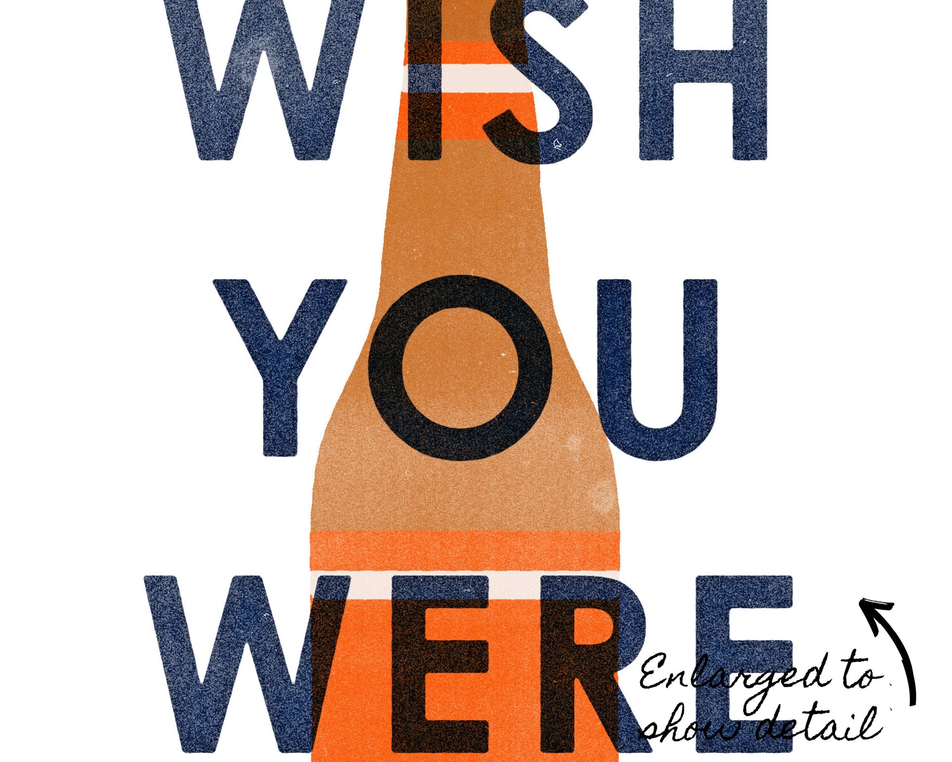 'Wish You Were Beer' Print by Gert & Co Detail Image