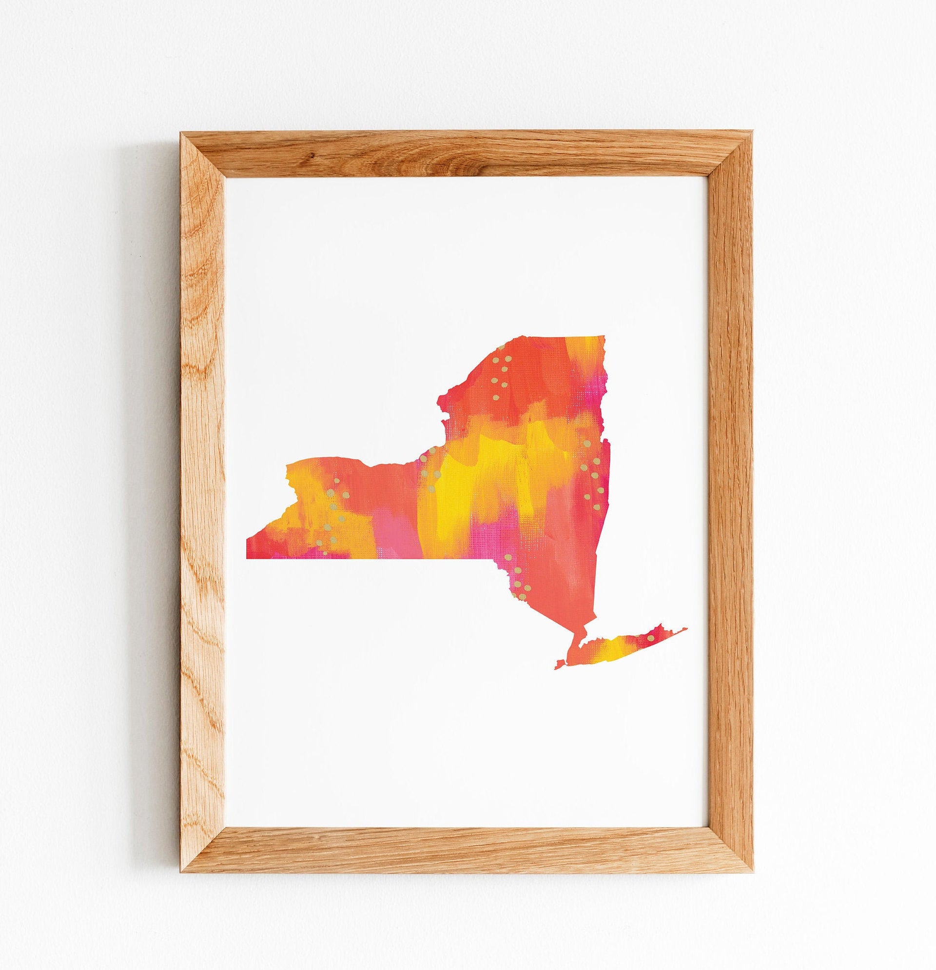 Pink Orange Yellow Gold New York Print by Gert & Co