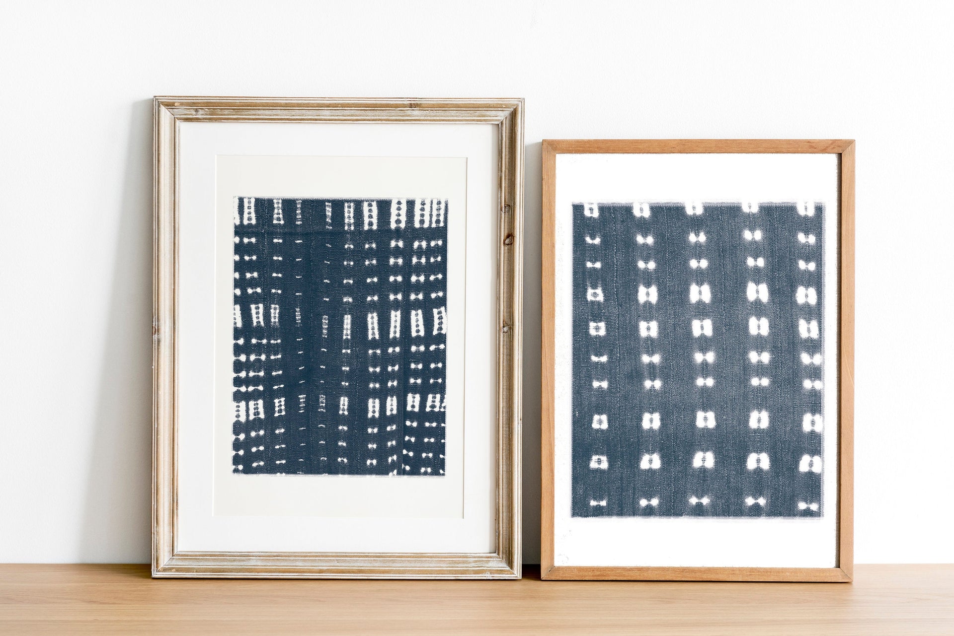 mud cloth fabric print set framed by Gert & Co