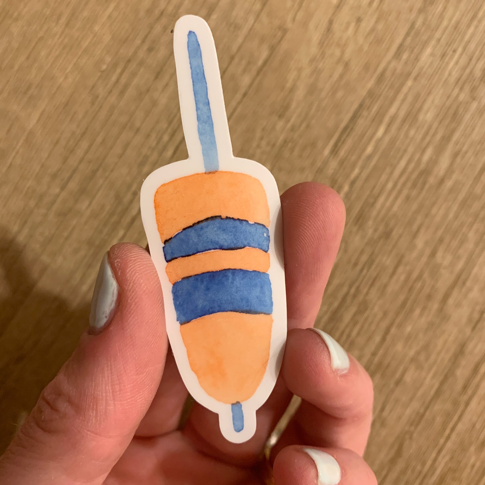 Orange and Navy Buoy Stickers by Gert & Co