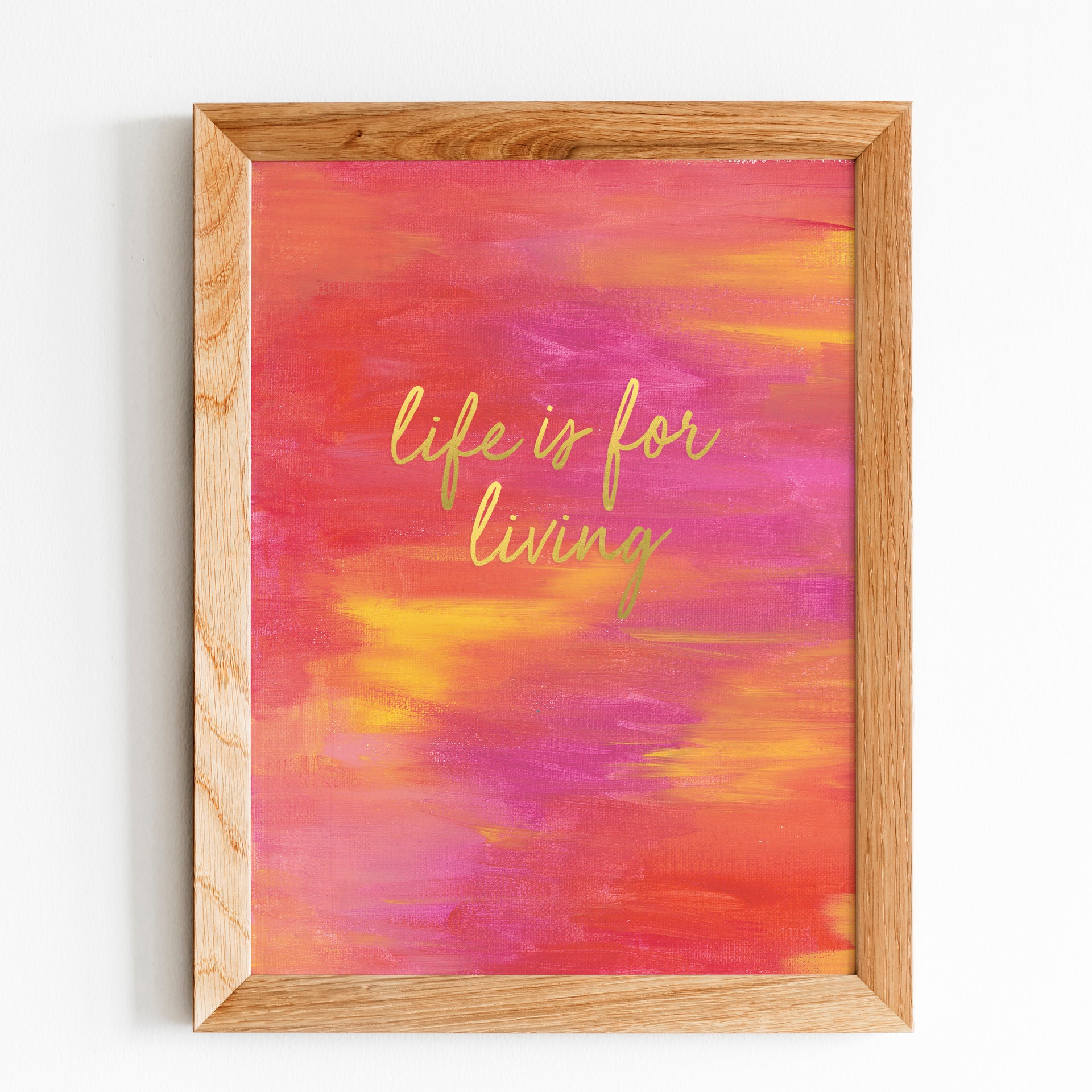 Life is for Living Framed Print