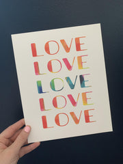 Rainbow Love Print by Gert & Co