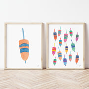 watercolor buoys wall art by Gert & Co