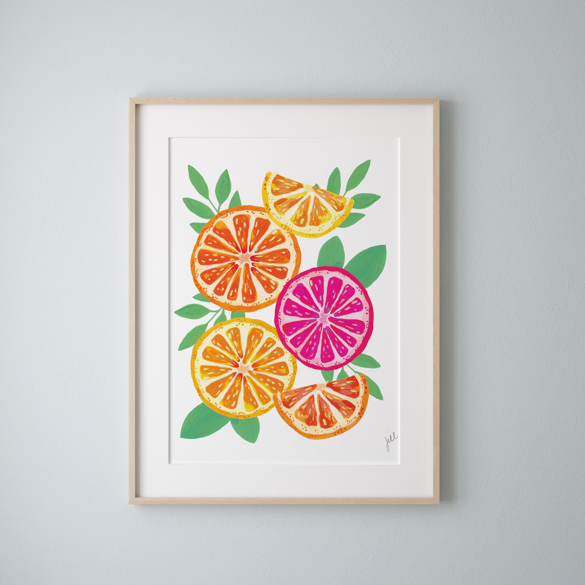 Oranges on White Print by Gert & Co