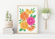 Oranges on White Print by Gert & Co