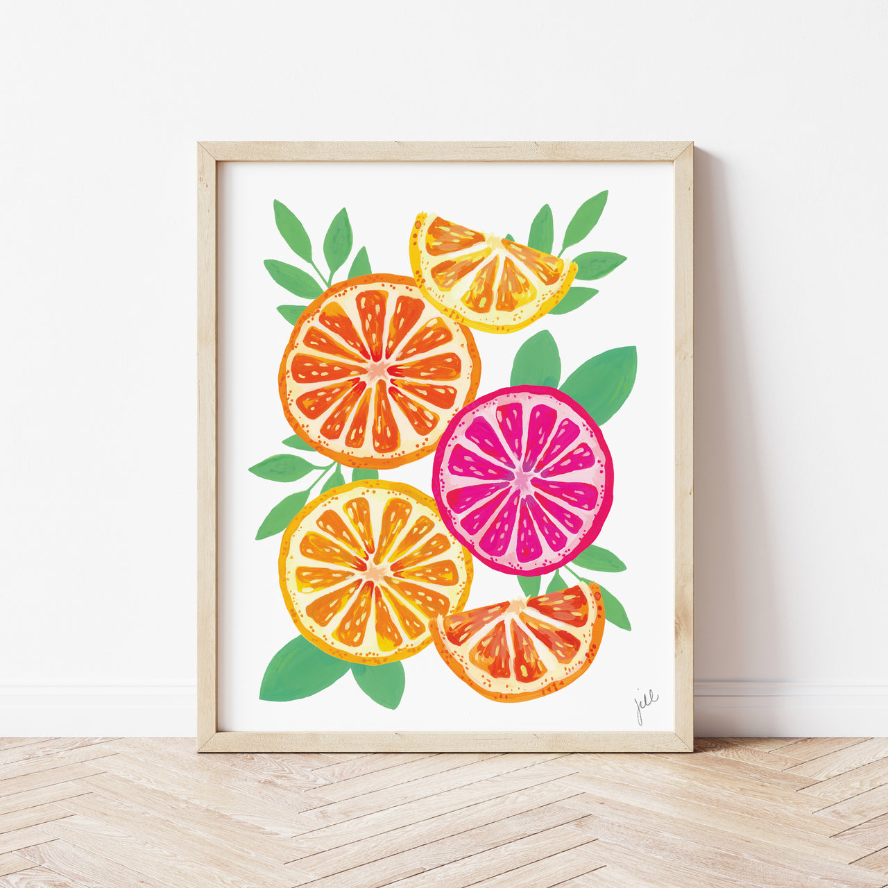 Oranges on White Print by Gert & Co